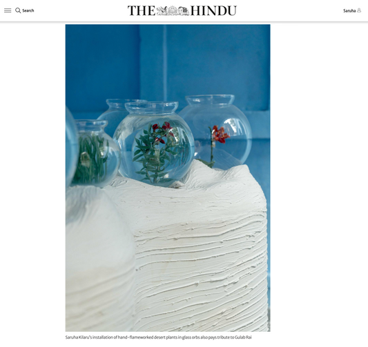 Saruha’s piece ‘Fragile Resilience’ featured in the Hindu